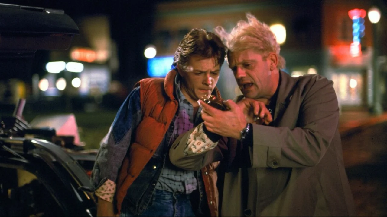Back to the Future Day Motor Club Michael J Fox Christopher Lloyd