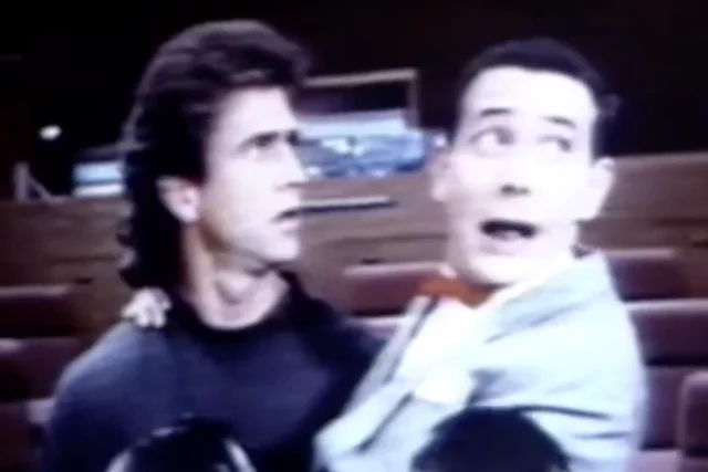 Pee-wee Hermand and Mel Gibson at Disney-MGM