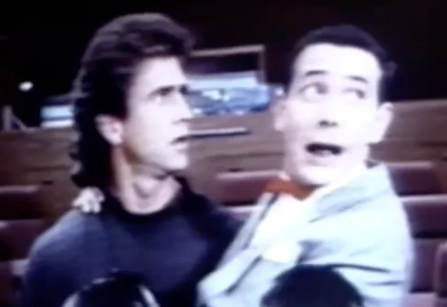 Pee-wee Hermand and Mel Gibson at Disney-MGM