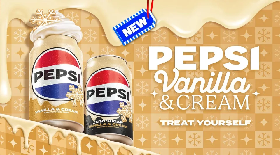 Pepsi Vanilla Cream Holiday Soda