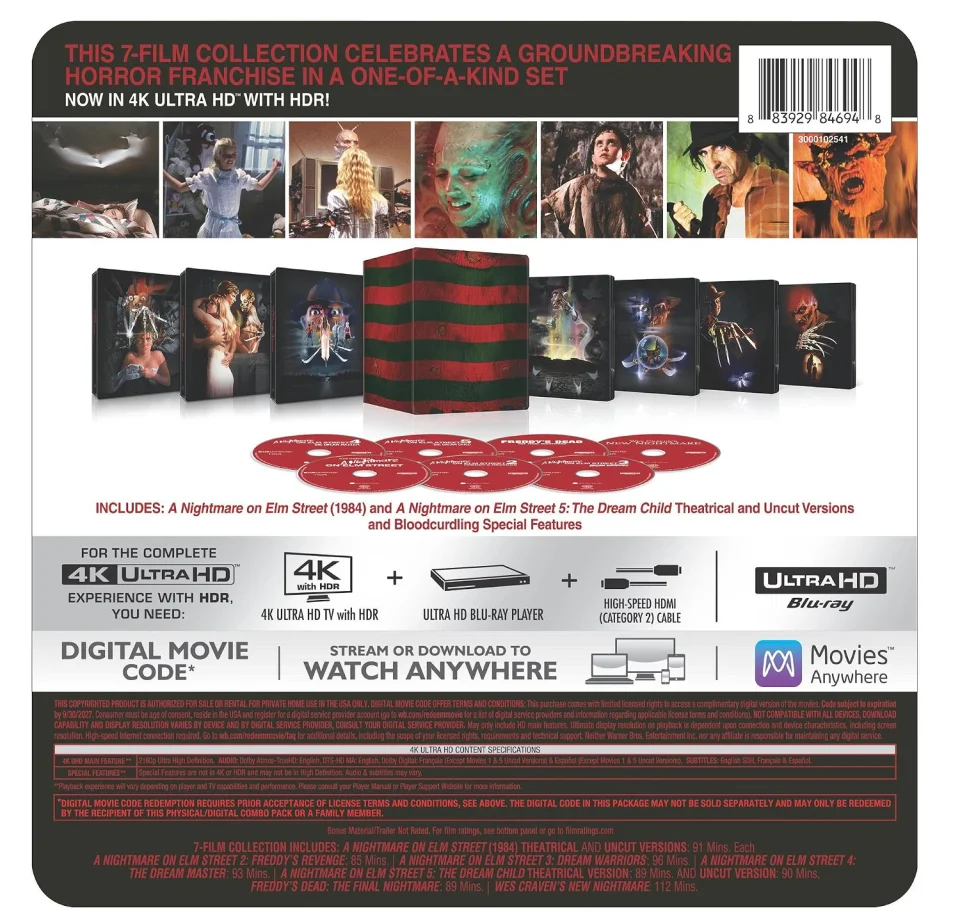 A Nightmare on Elm Street Steelbook 4K (back)